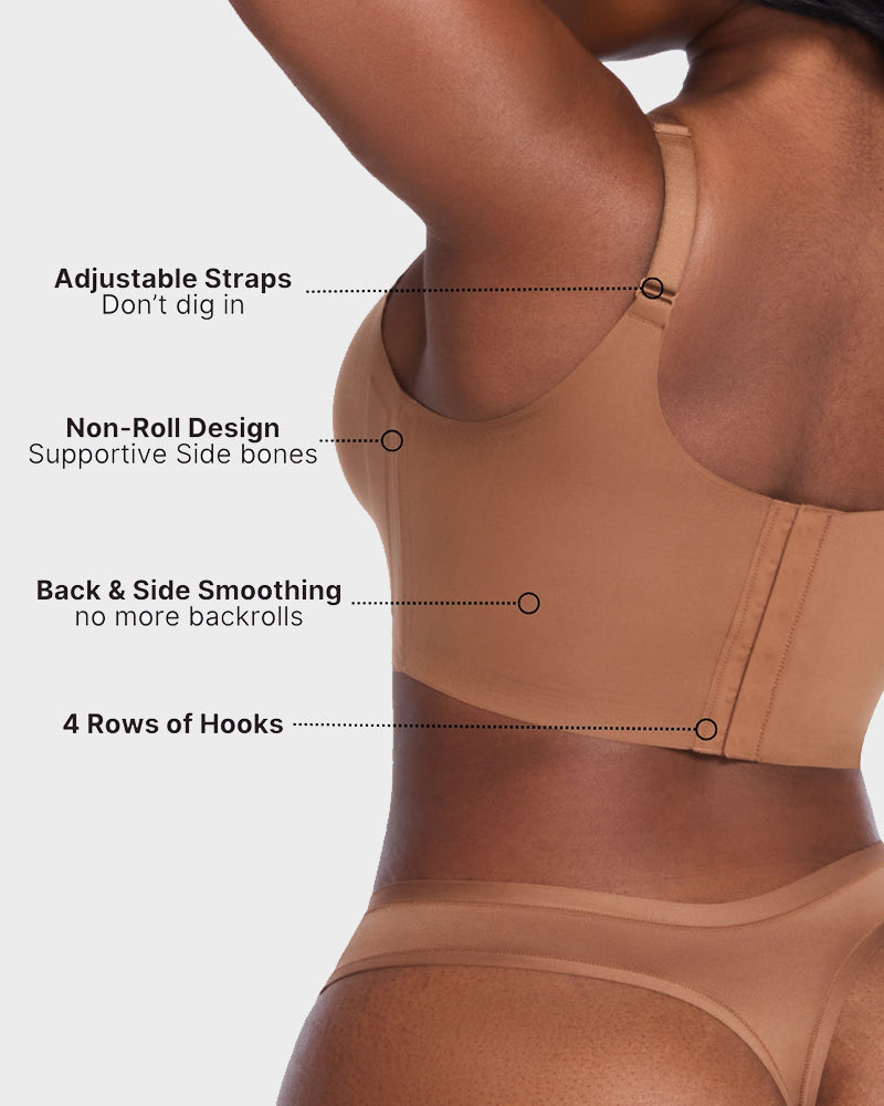 Wireless V-Neck Back & Side Smoothing Bra